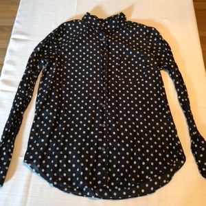 J. Crew Polka Dot Button Down • Sz 10 • Boy Fit